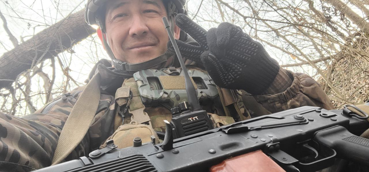 Боец на позиции